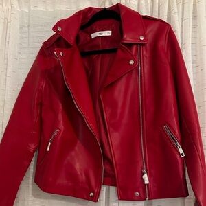 COPY - Mango red Moto jacket